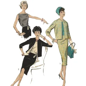1950s Pattern, Magic Jackie Suit, Blouse, Wiggle, Pencil Skirt - Bust 32" (81.3cm)