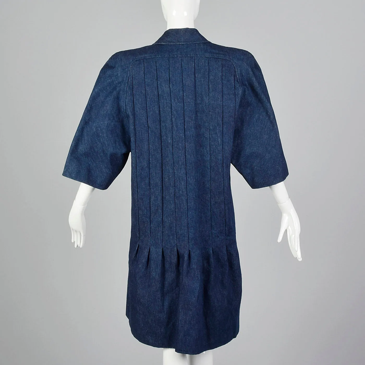 1980s Galanos Denim Set with Rhinestone Detail
