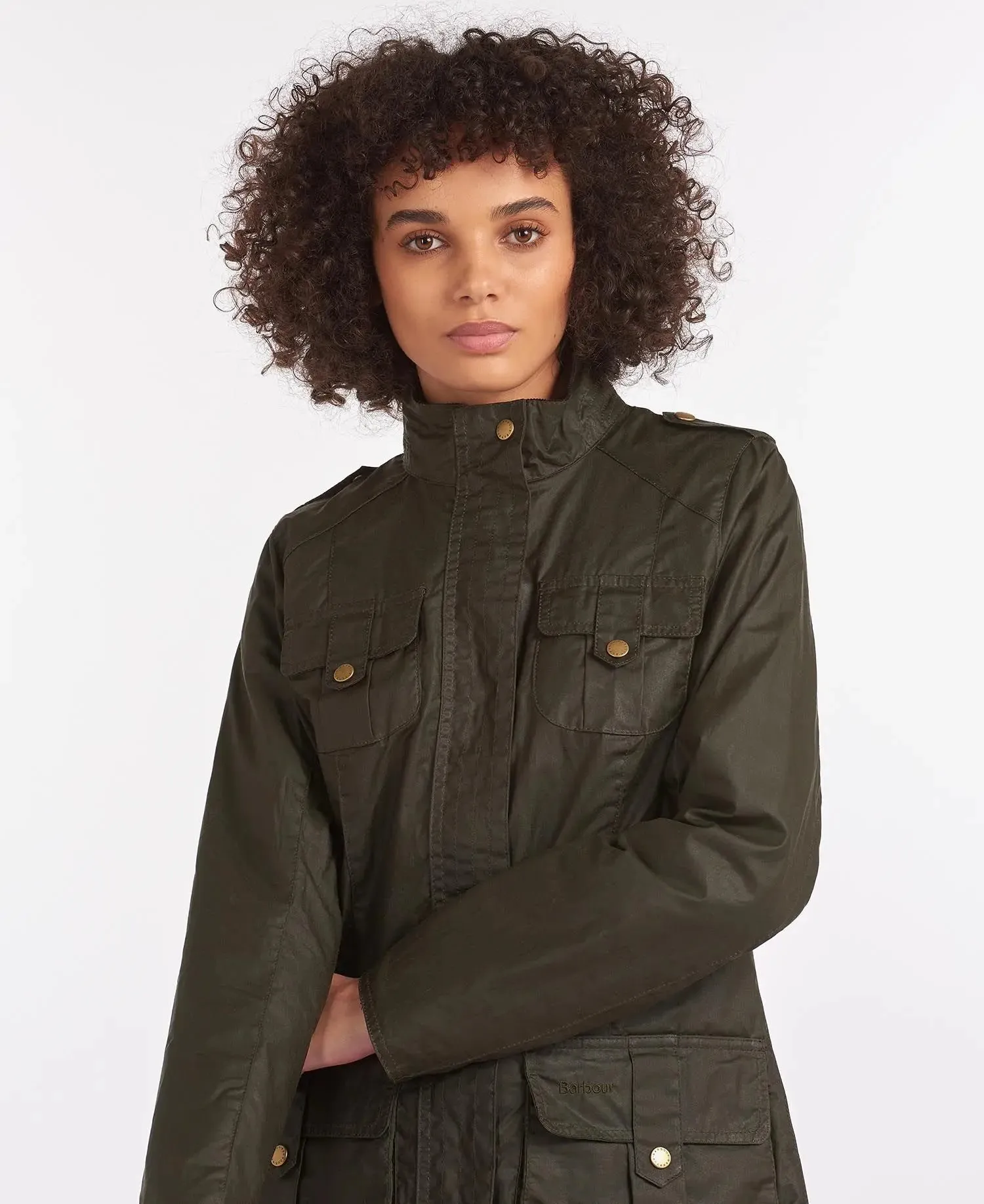 40% OFF - BARBOUR Defence Lightweight Wax Jacket - Ladies - Archive Olive - Sizes: UK 8 & 10