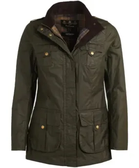 40% OFF - BARBOUR Defence Lightweight Wax Jacket - Ladies - Archive Olive - Sizes: UK 8 & 10