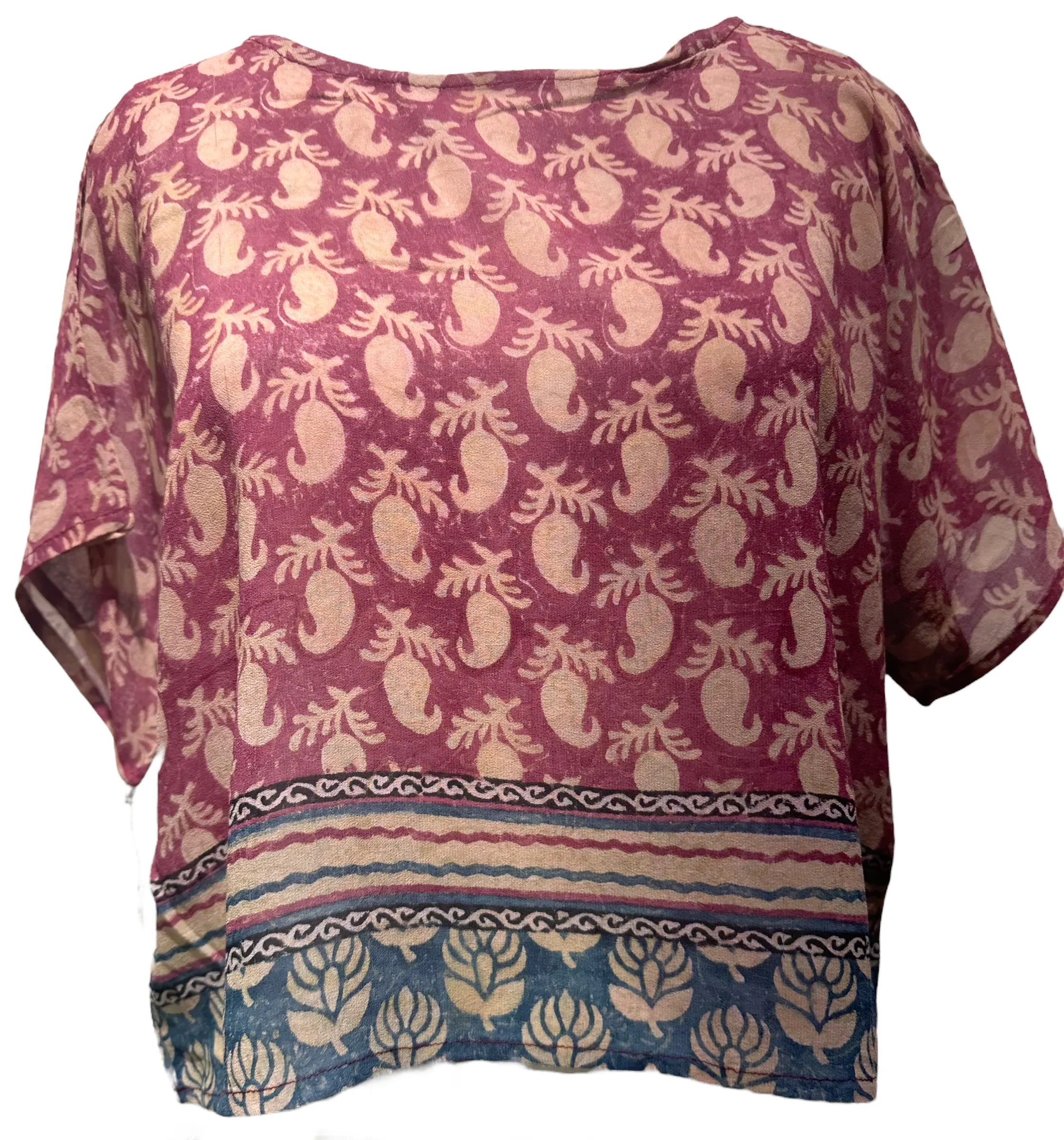 Agnes Martin Sheer Avatar Pure Silk Boxy Top