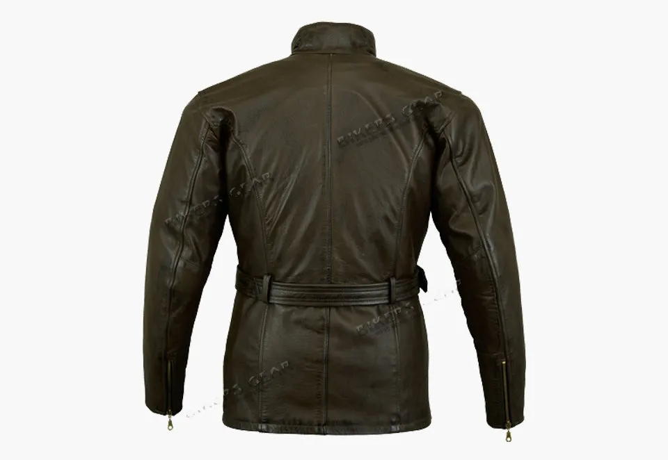 BGA Trail Master Waxed Leather Jacket Brown