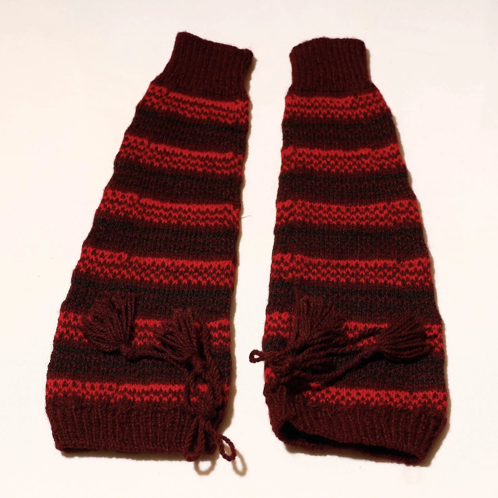 Brown - Kumaun Hand Knitted Woolen Leg Warmer