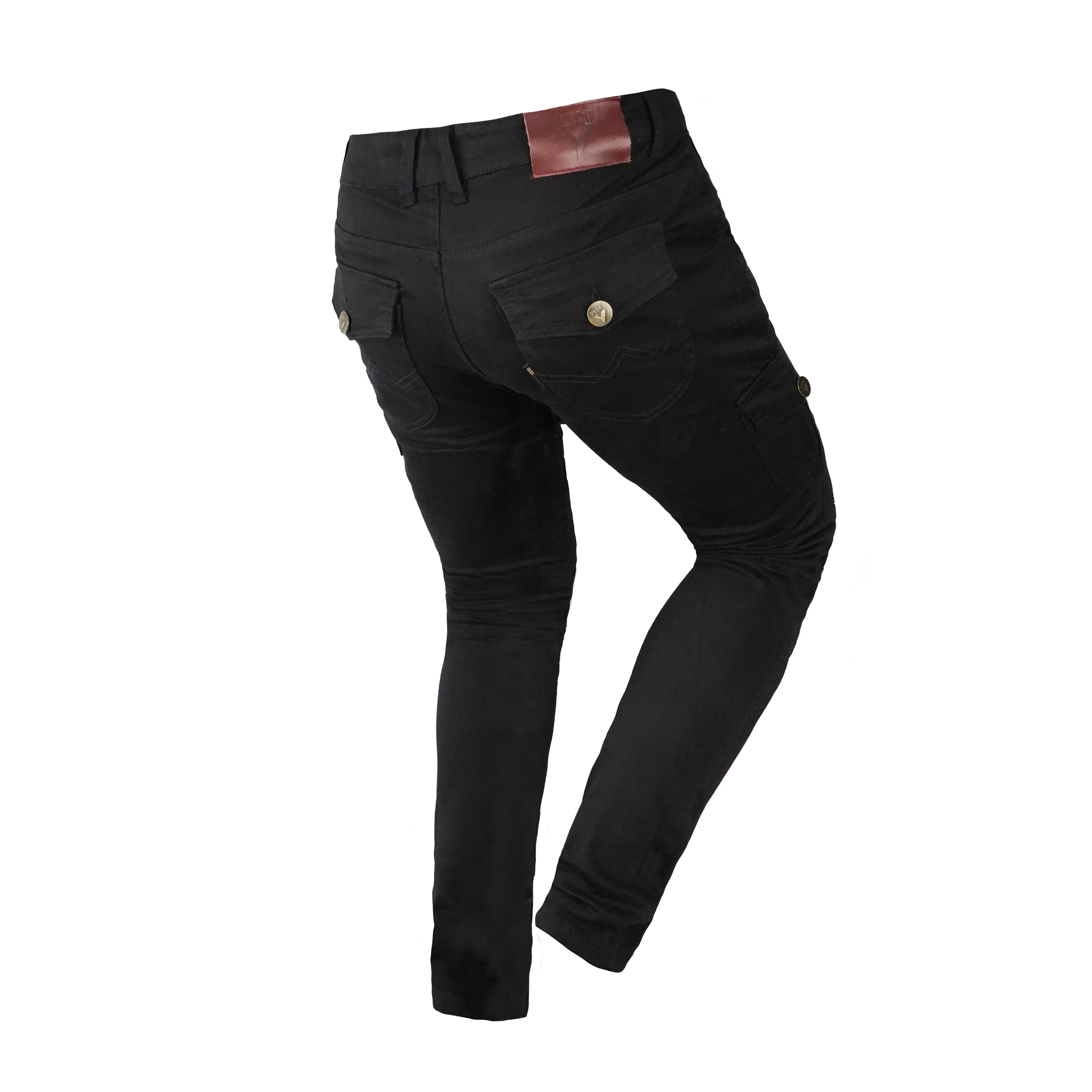 ByCity Mixed Slim  III Men's Motorcycle Cargo Pants  - Black