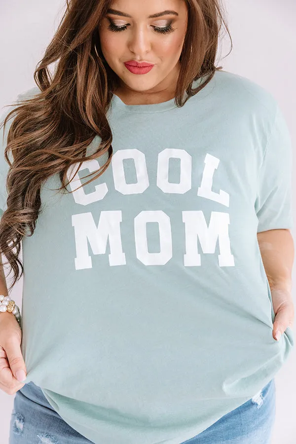 Cool Mom Shift Tee in Mint Curves