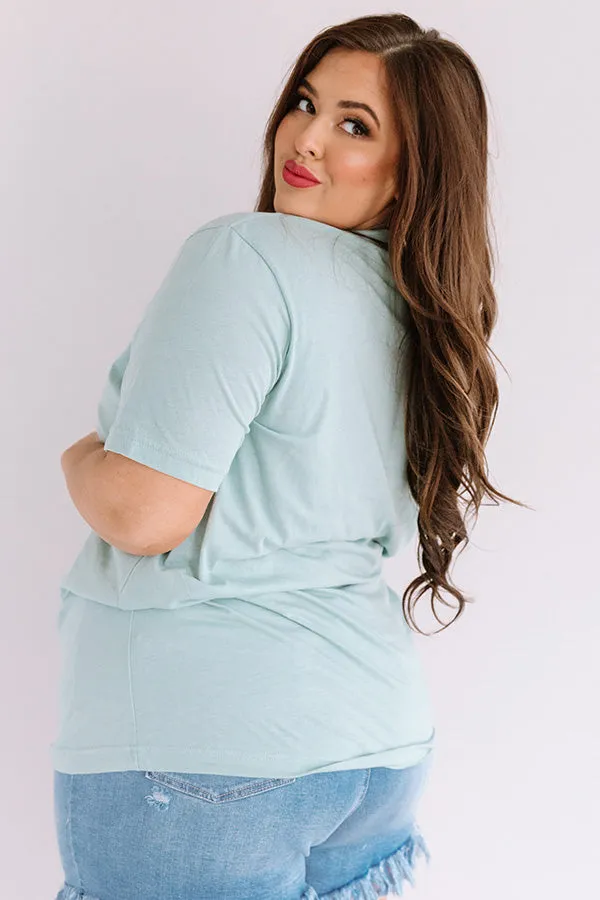 Cool Mom Shift Tee in Mint Curves