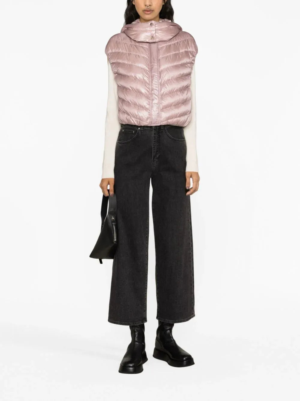 cropped down gilet