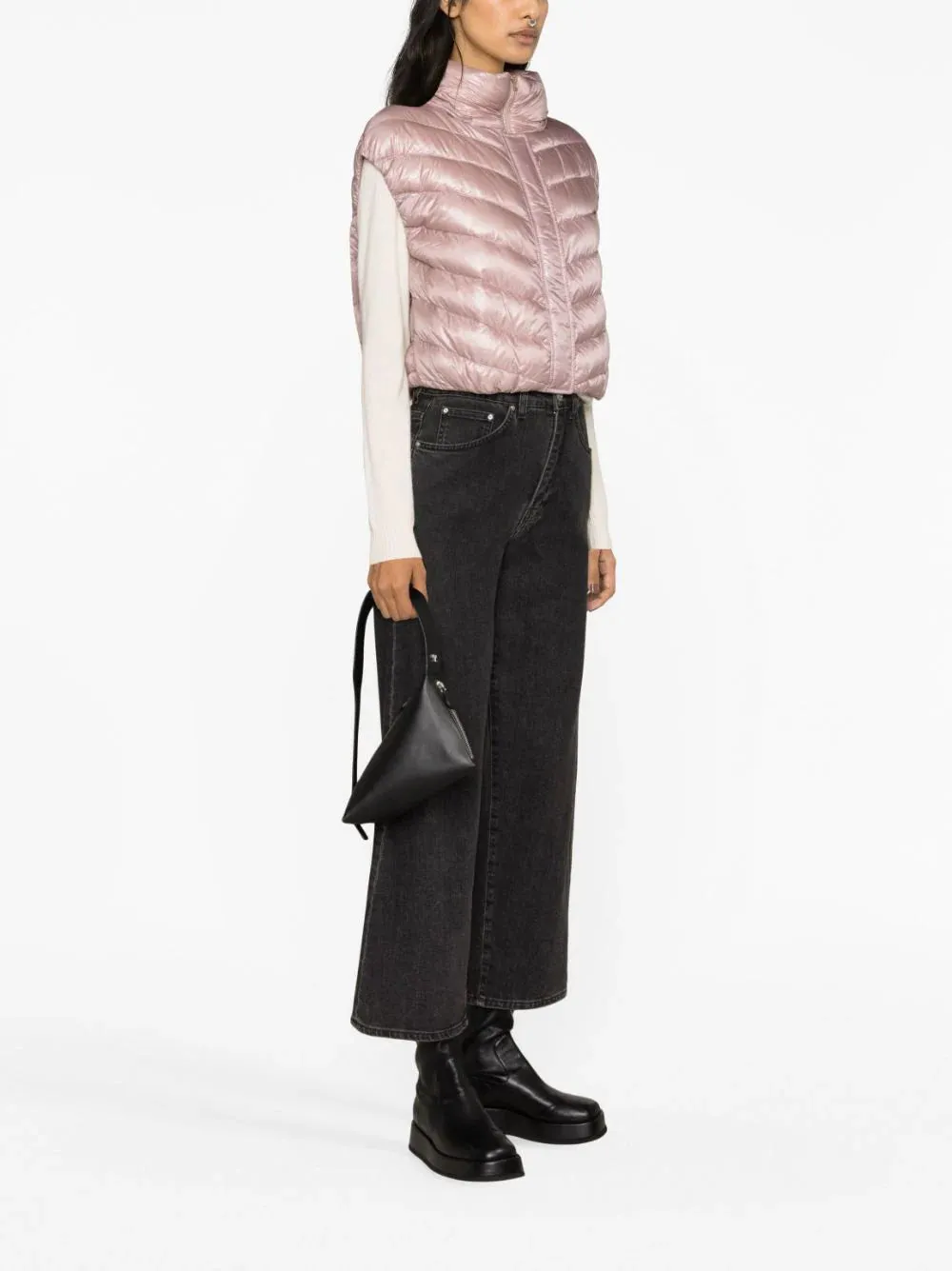 cropped down gilet
