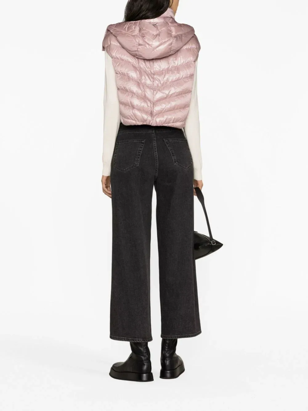 cropped down gilet