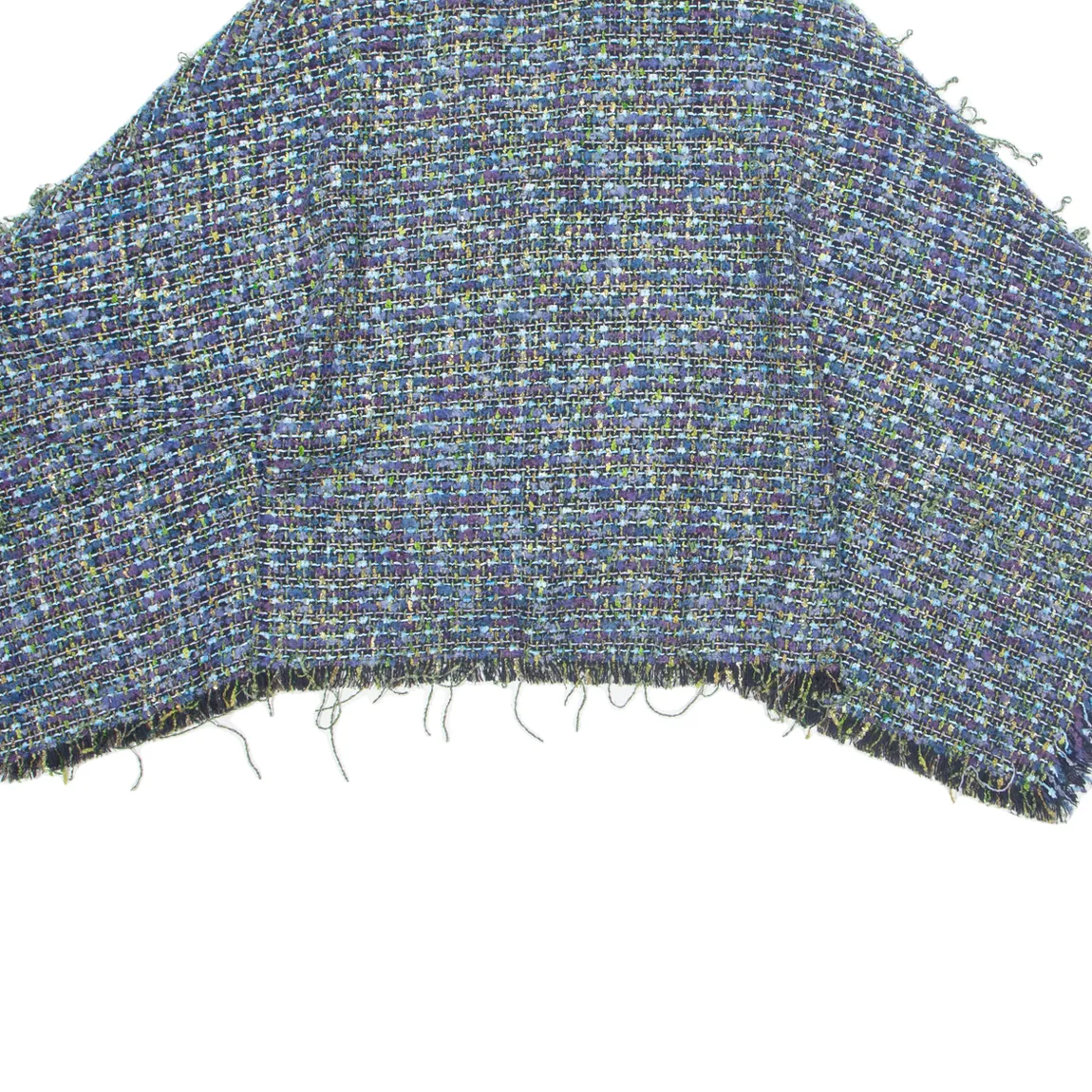 Cropped Poncho Womens Jacket Blue Knit M