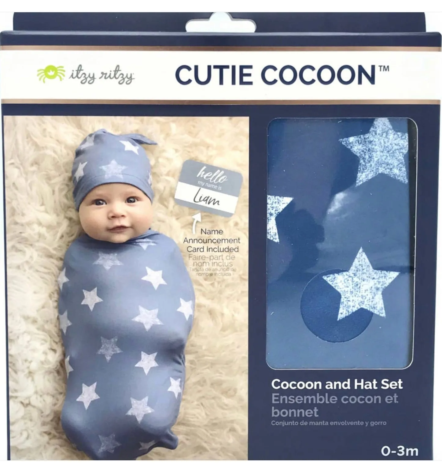 Cutie Cocoon™ Matching Cocoon & Hat Set - Blush Leopard