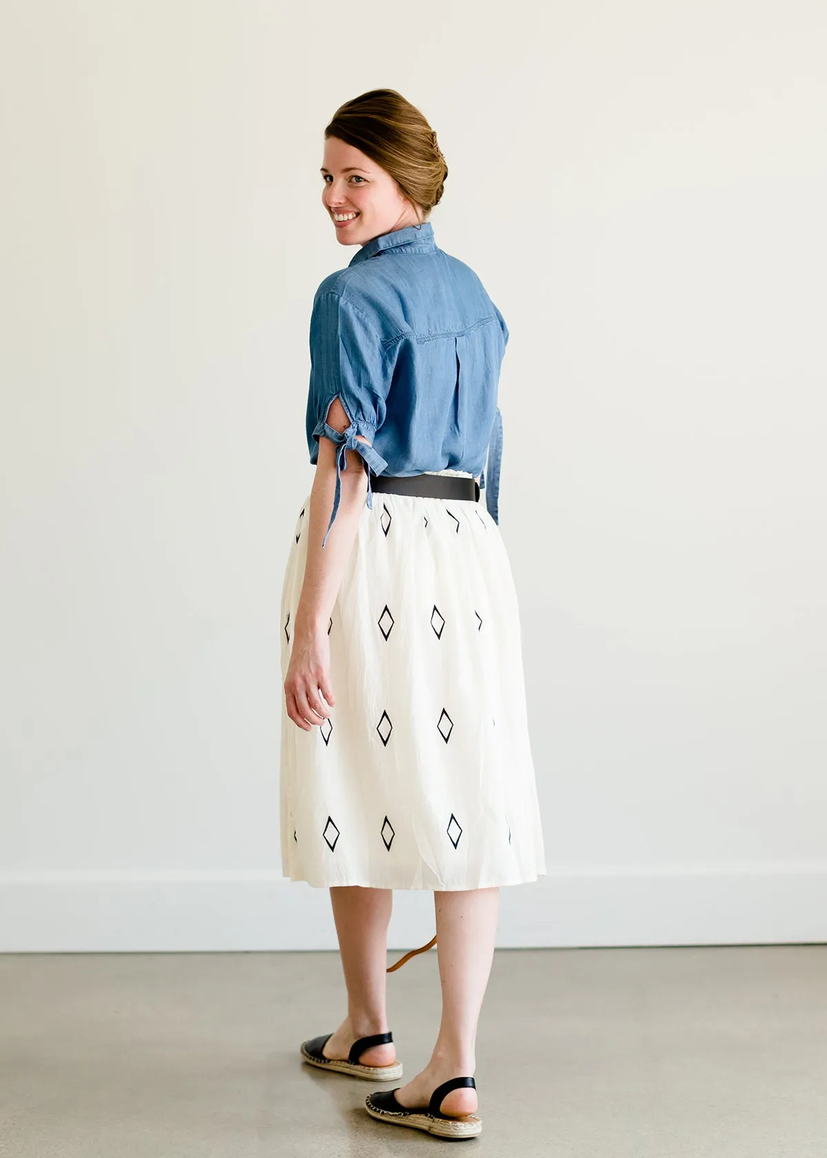 Diamond Detail Midi Skirt - FINAL SALE