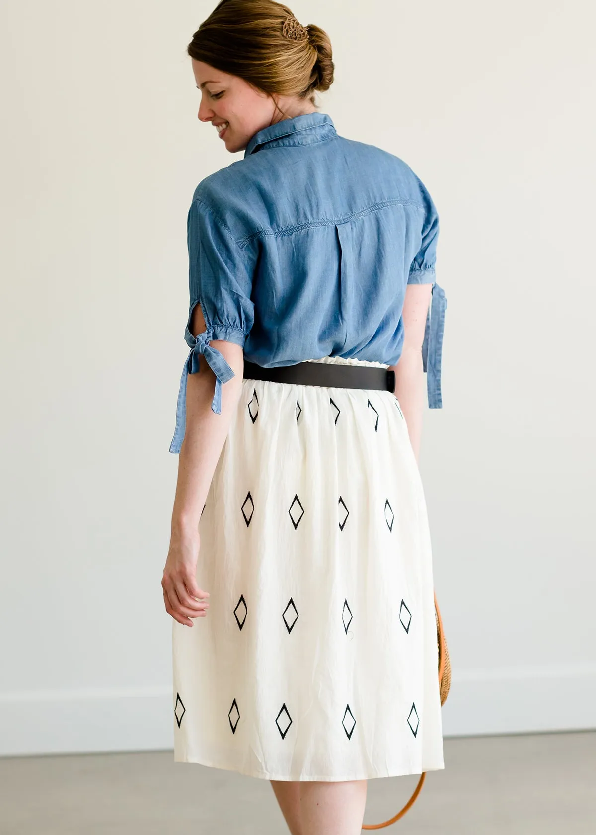 Diamond Detail Midi Skirt - FINAL SALE