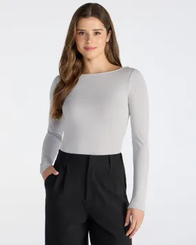Drift Fitted Boat Neck Long Sleeve