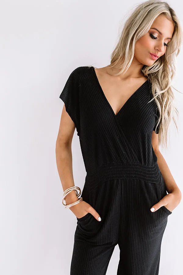 Flirting In Fiji Ribbed Jumpsuit