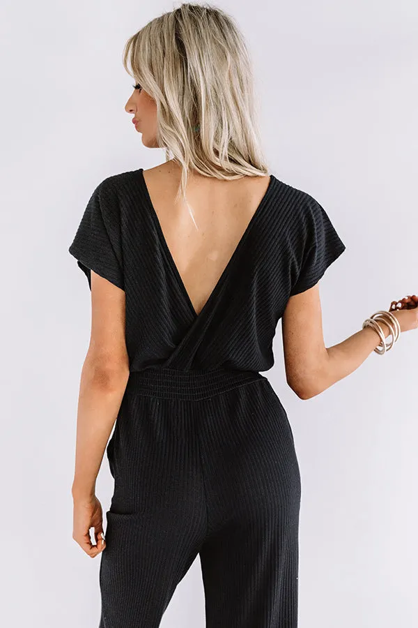 Flirting In Fiji Ribbed Jumpsuit