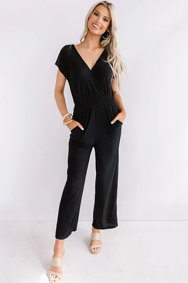 Flirting In Fiji Ribbed Jumpsuit