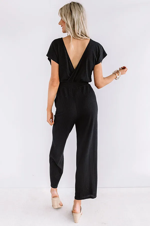 Flirting In Fiji Ribbed Jumpsuit