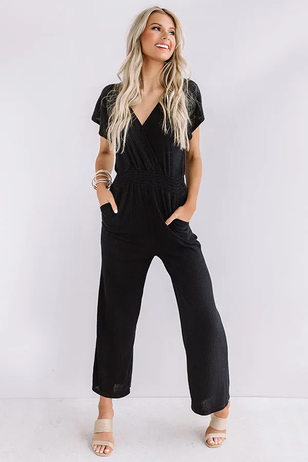 Flirting In Fiji Ribbed Jumpsuit