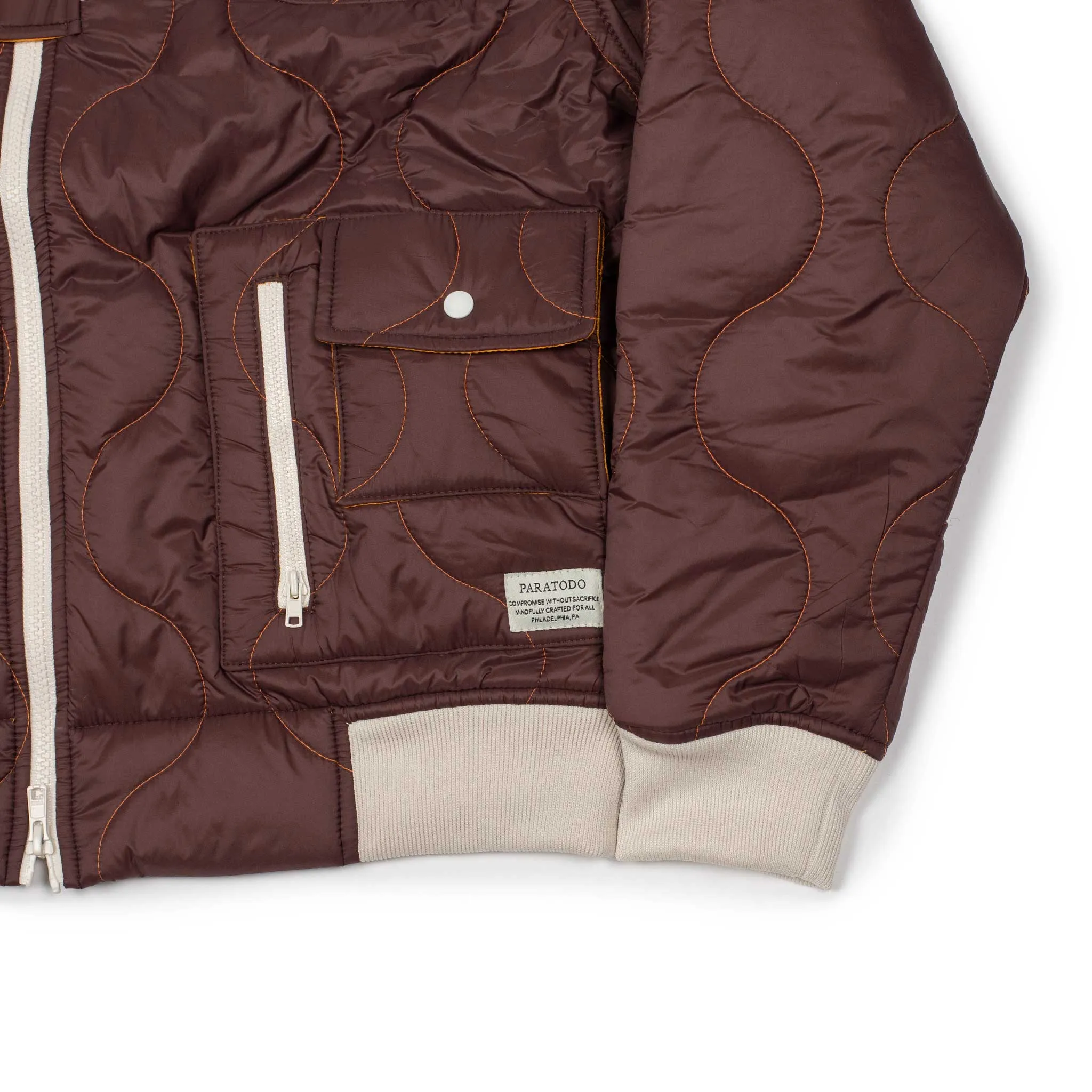 Gemini quilted jacket gilet in dark burgundy nylon