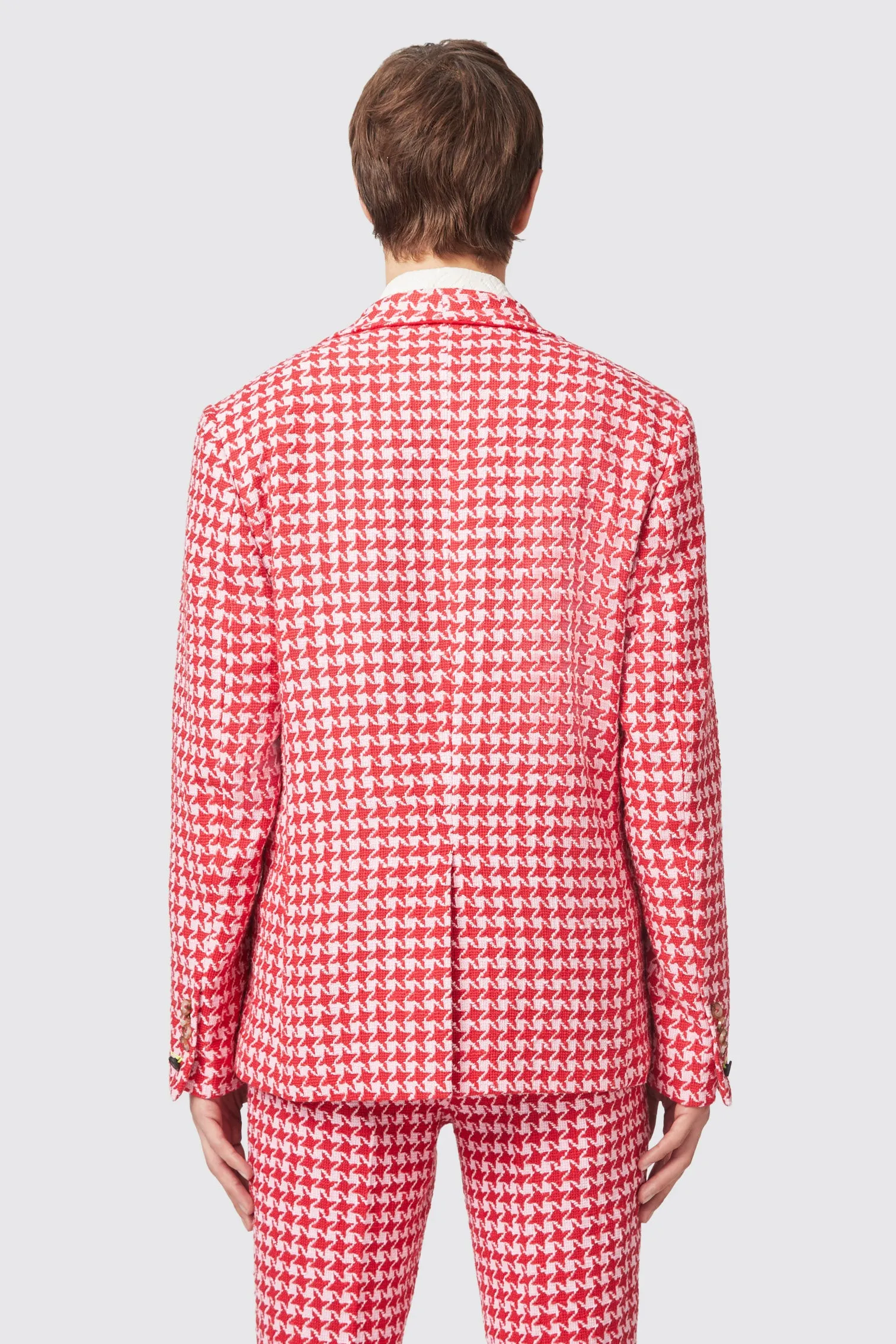 Gittings Slim Fit Red Boucle Cotton Jacket
