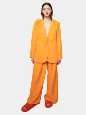 HOLLYWOOD - Oversized Orange Feather Suit