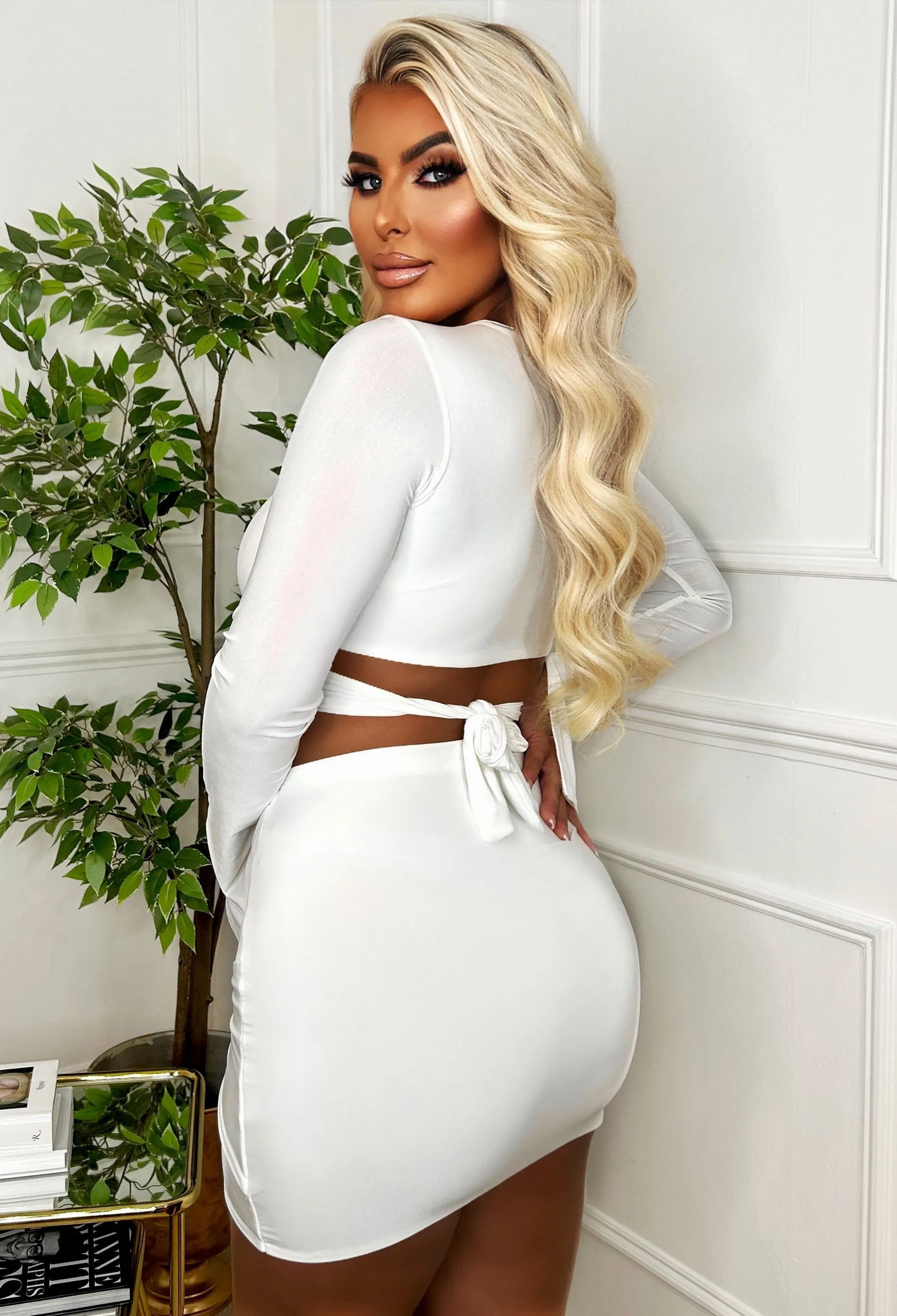 Knot In Love White Knot Skirt Co-Ord Set