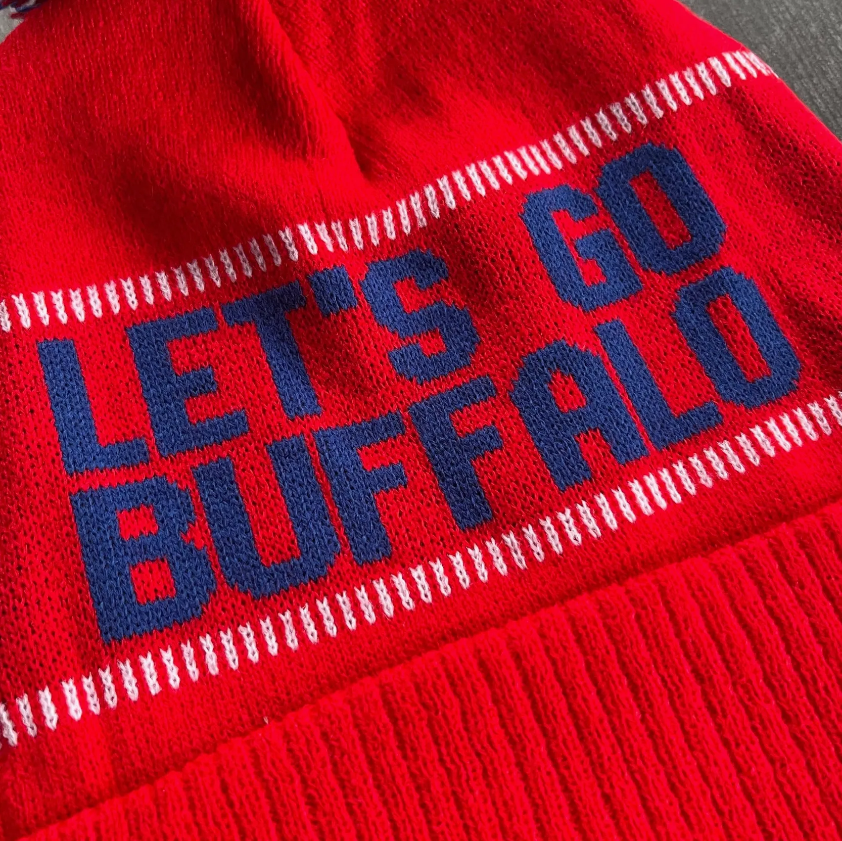 Let’s Go Buffalo Knit Pom Pom Hat