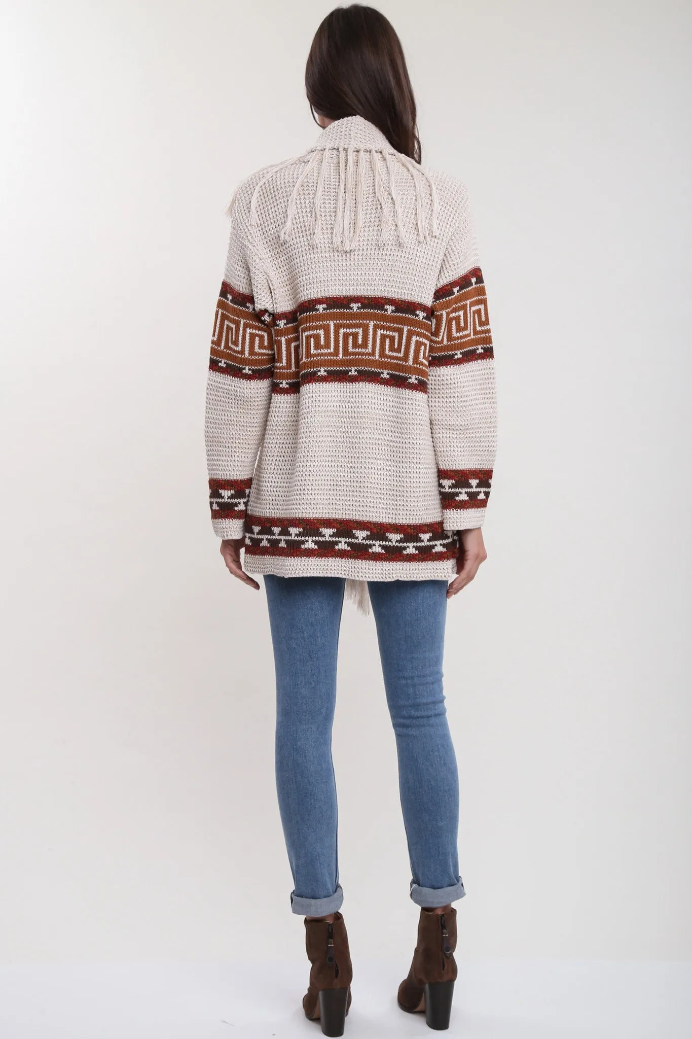 Leyton Fringe Cardigan in Tahitian Breeze