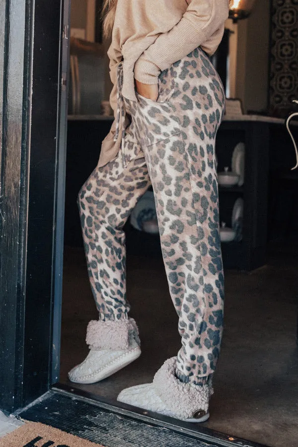 Lounging In London Leopard Jogger