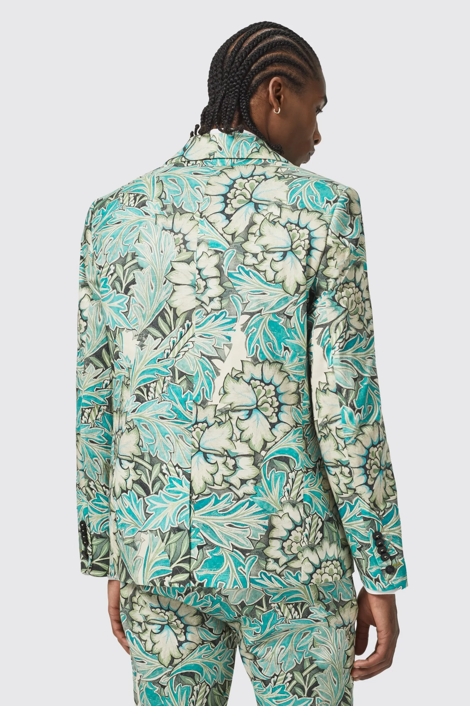 Morris Slim Fit Floral Green Jacket
