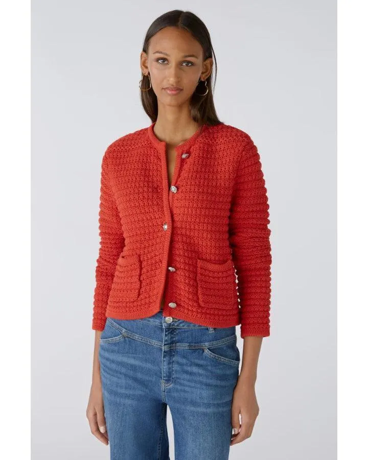Oui Popcorn Knit Caridigan