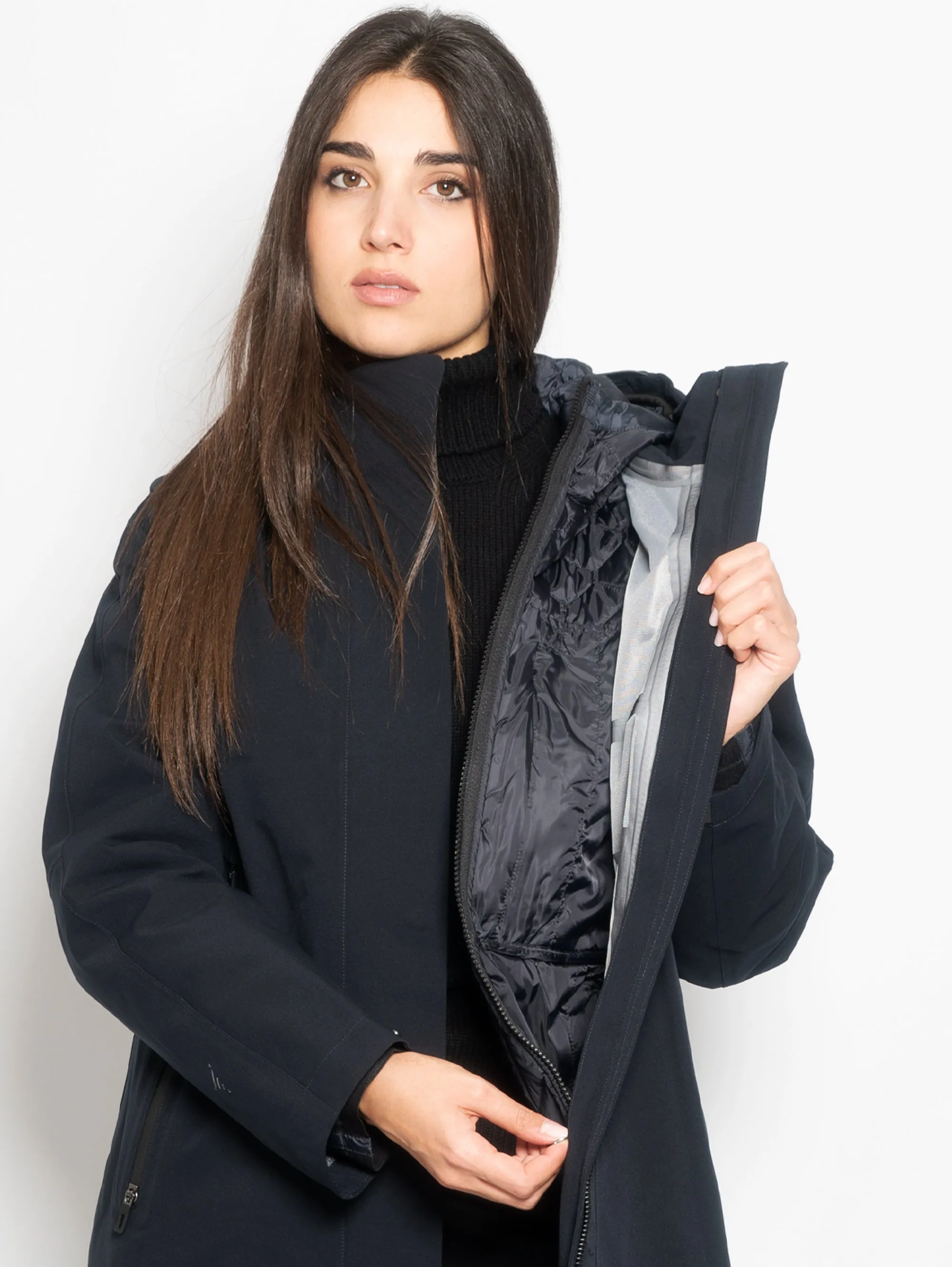 Parka Tre in Uno Planck Donna Nero