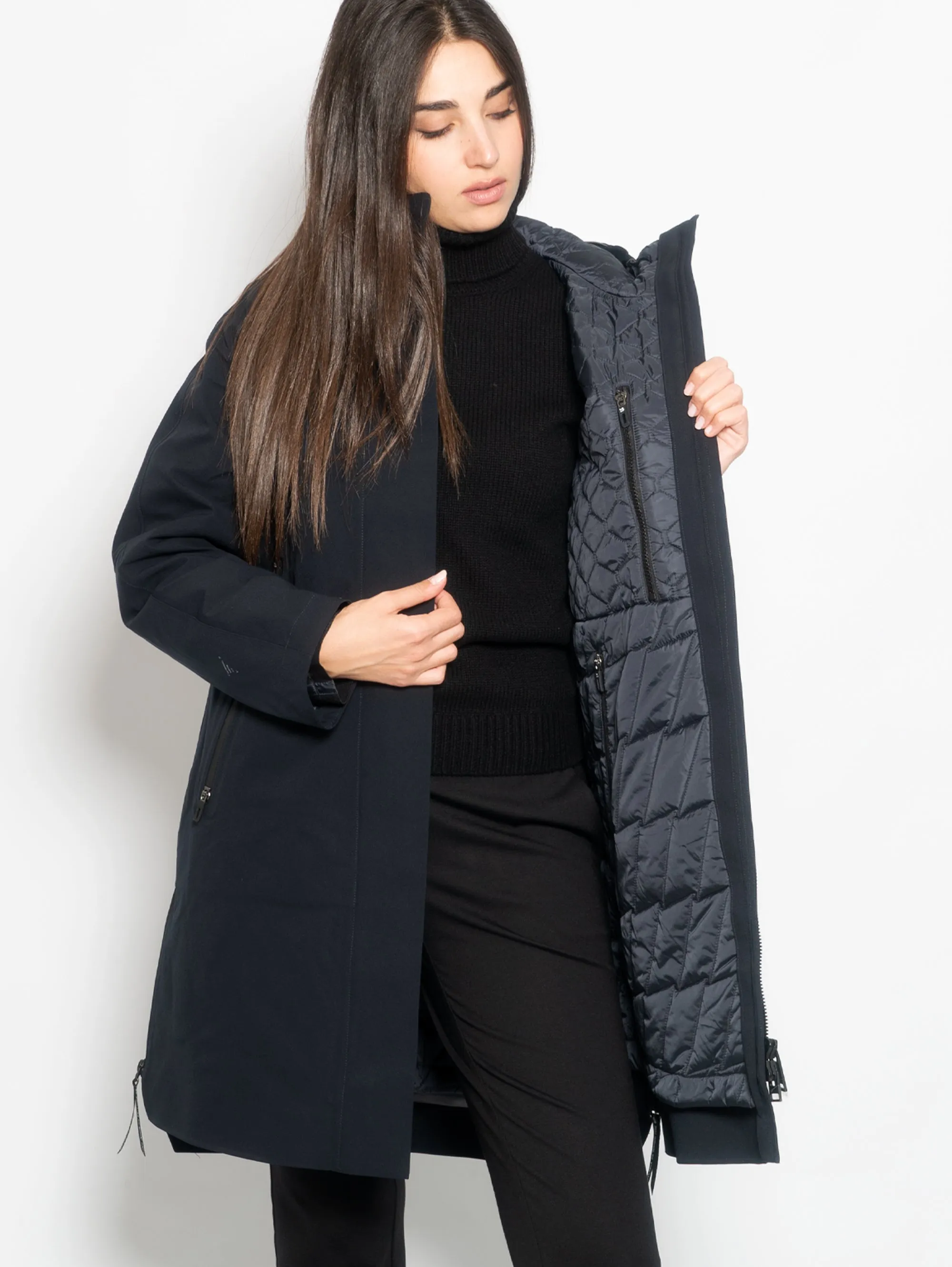Parka Tre in Uno Planck Donna Nero