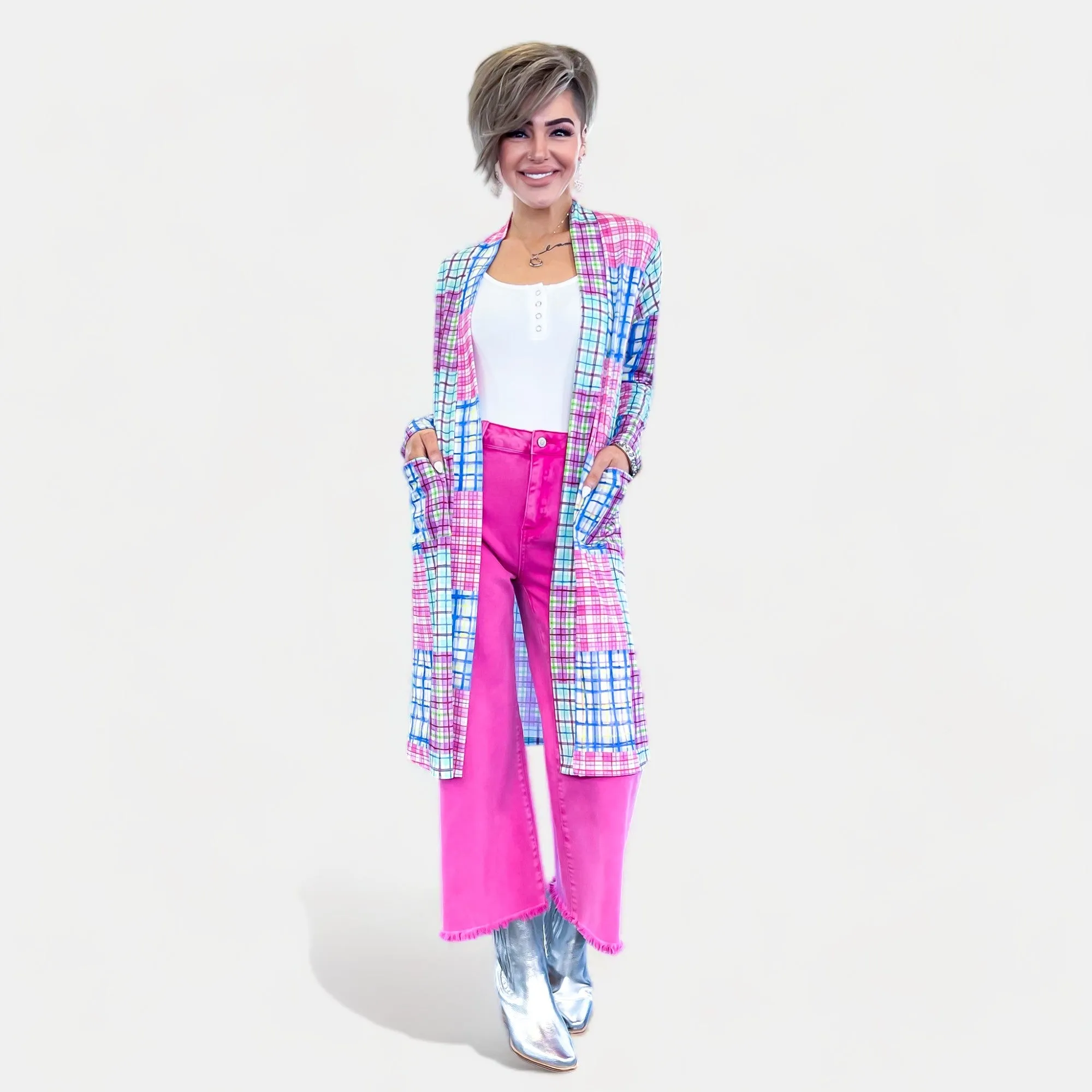 Plaid Eden Long Sleeve Cardigan [NO RETURNS]