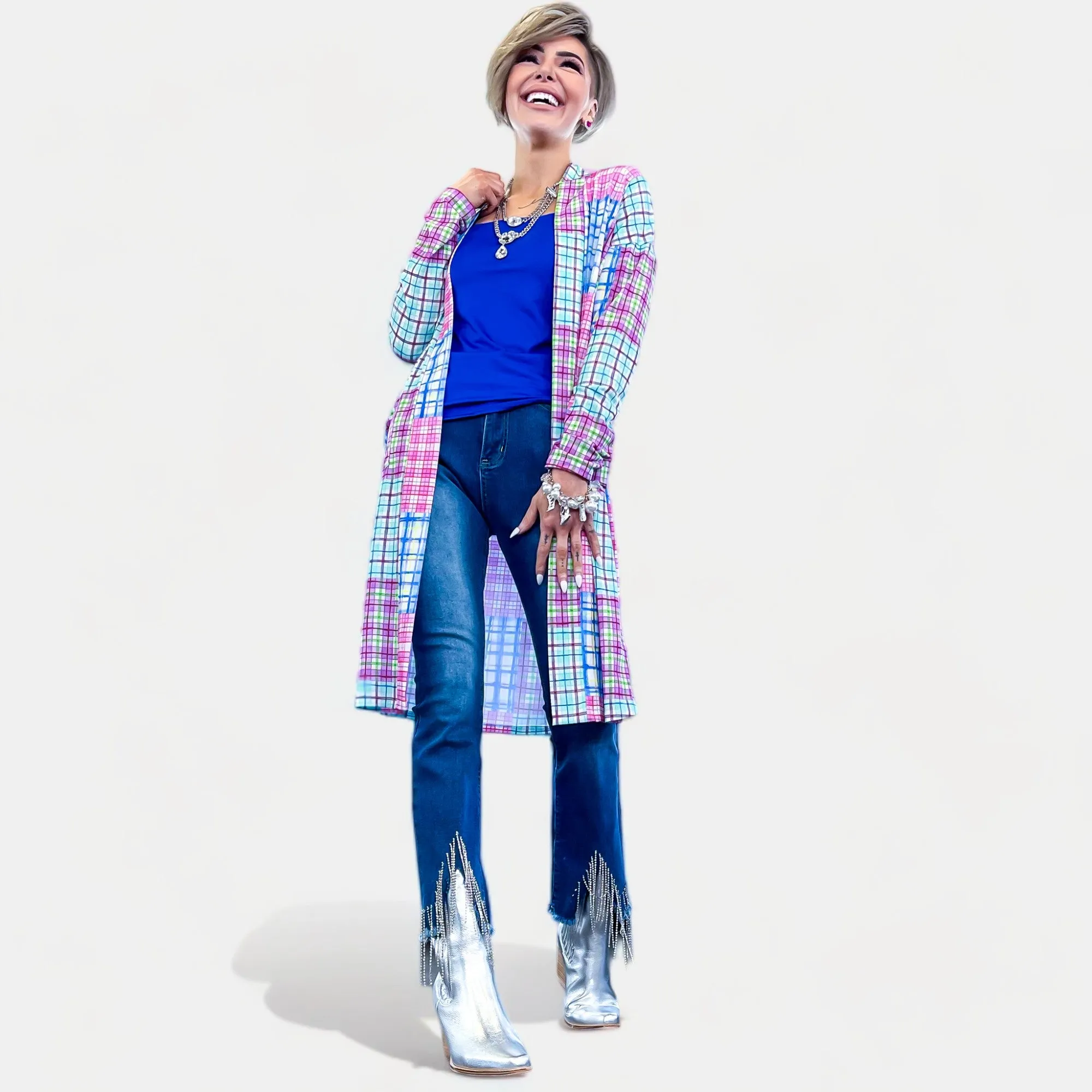Plaid Eden Long Sleeve Cardigan [NO RETURNS]
