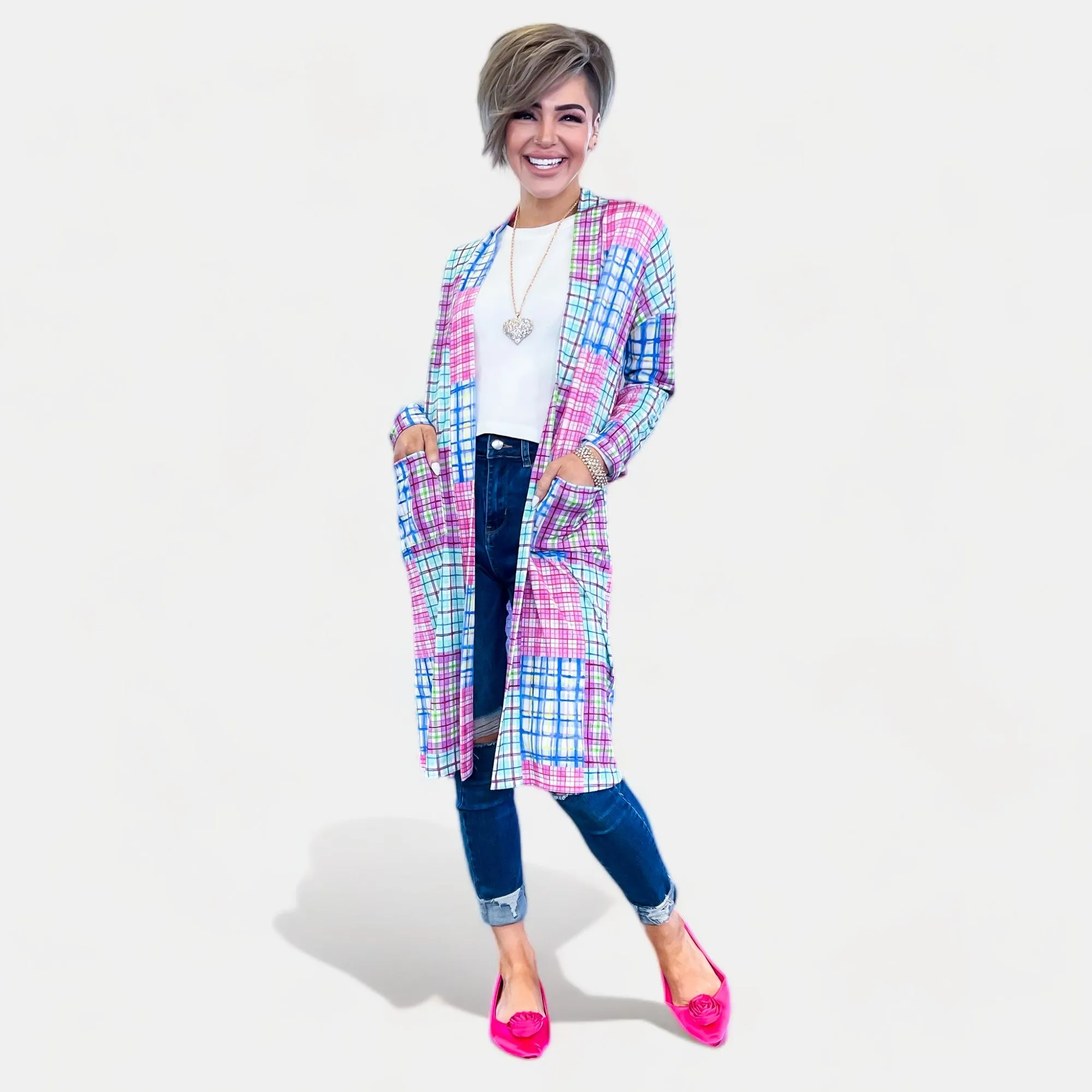 Plaid Eden Long Sleeve Cardigan [NO RETURNS]