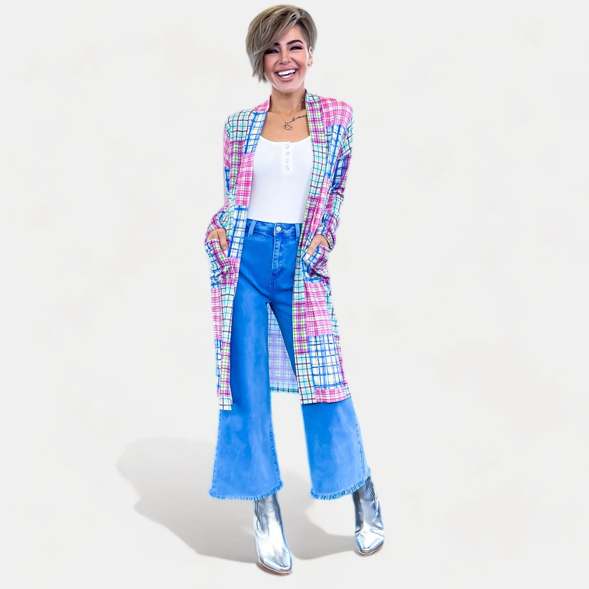 Plaid Eden Long Sleeve Cardigan [NO RETURNS]