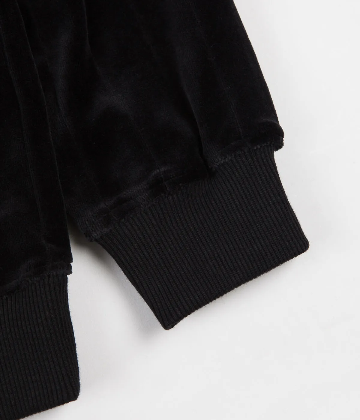 Polar Velour Zip Neck Sweatshirt - Black
