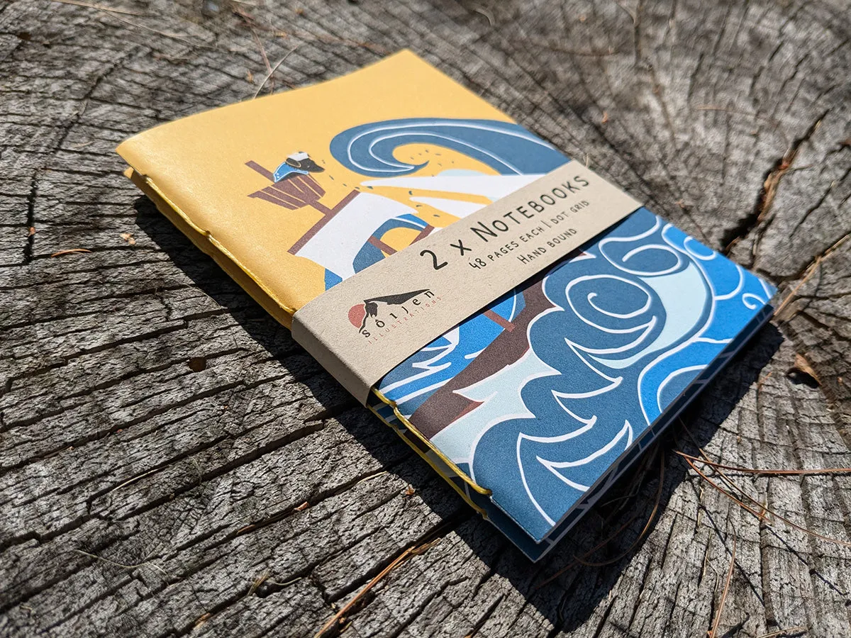 Sailing Pup Pocket Notebook Set | Nautical Adventure Dog