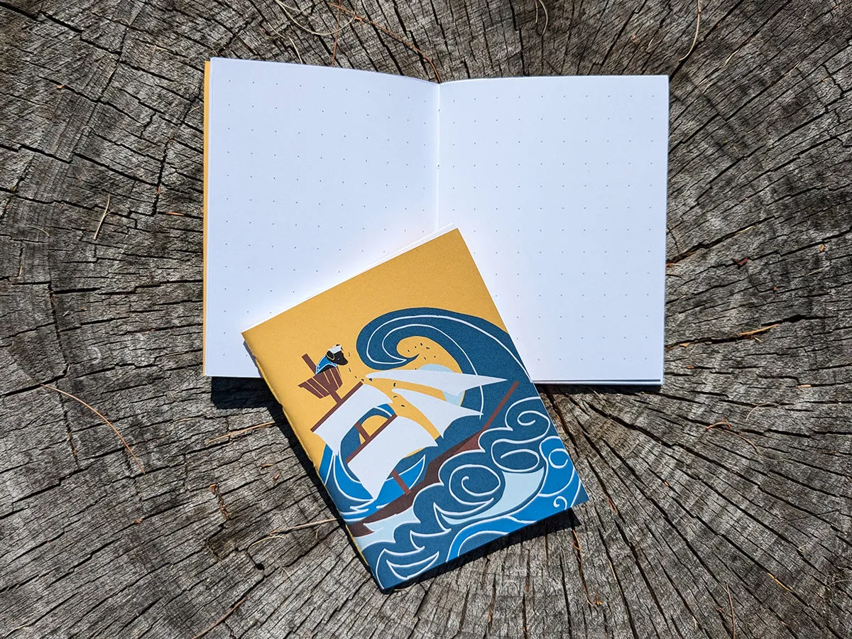 Sailing Pup Pocket Notebook Set | Nautical Adventure Dog