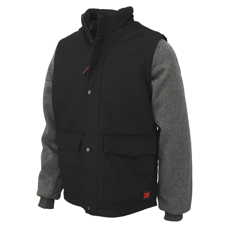Tough Duck Zip-Off Sleeve Jacket with Detachable Hoodie - I8A2