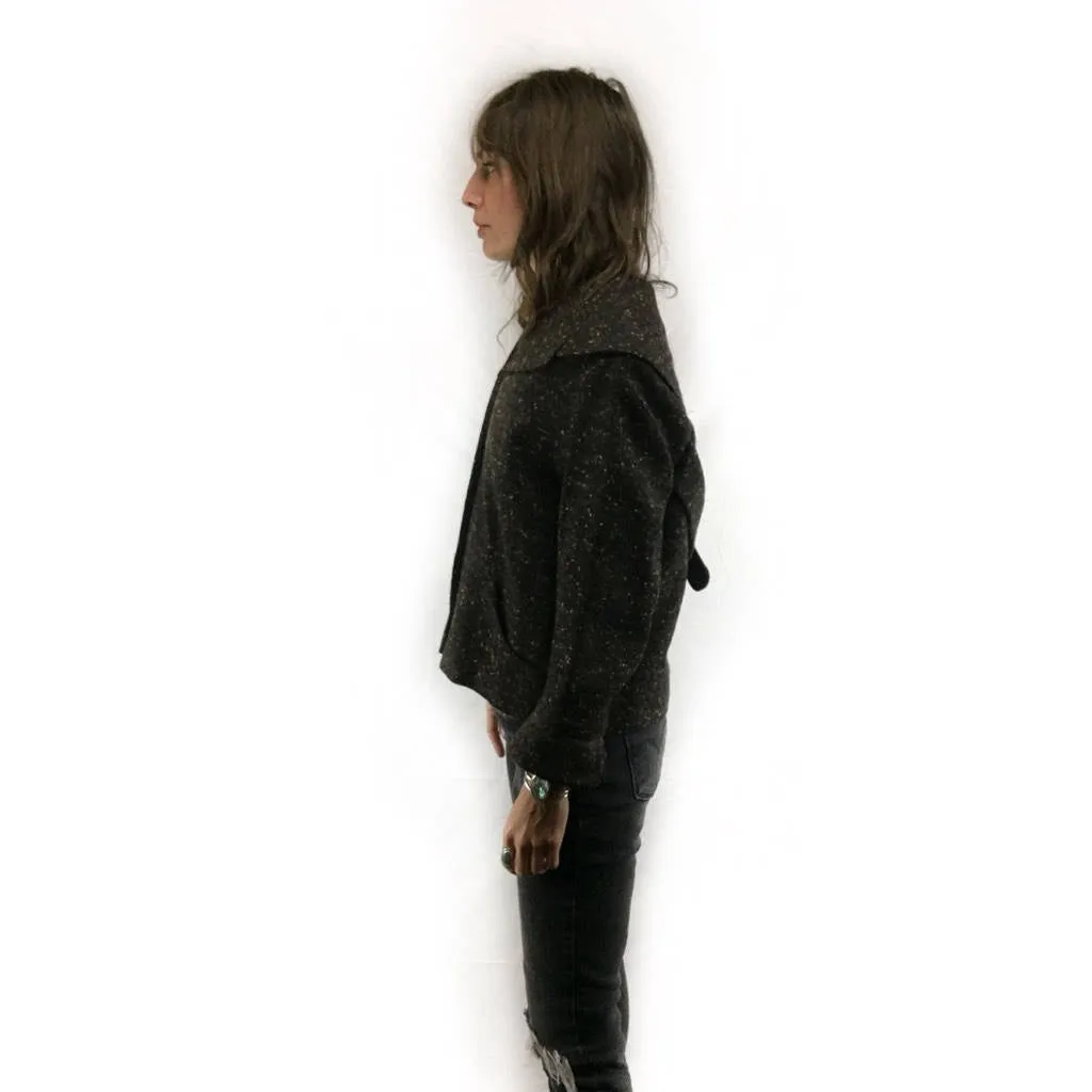 Vintage 60s 1960s Johnstons California wool blend cropped poncho coat