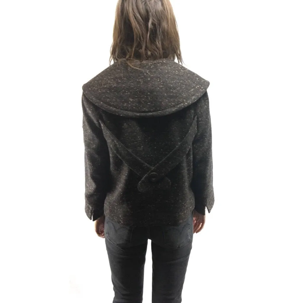Vintage 60s 1960s Johnstons California wool blend cropped poncho coat