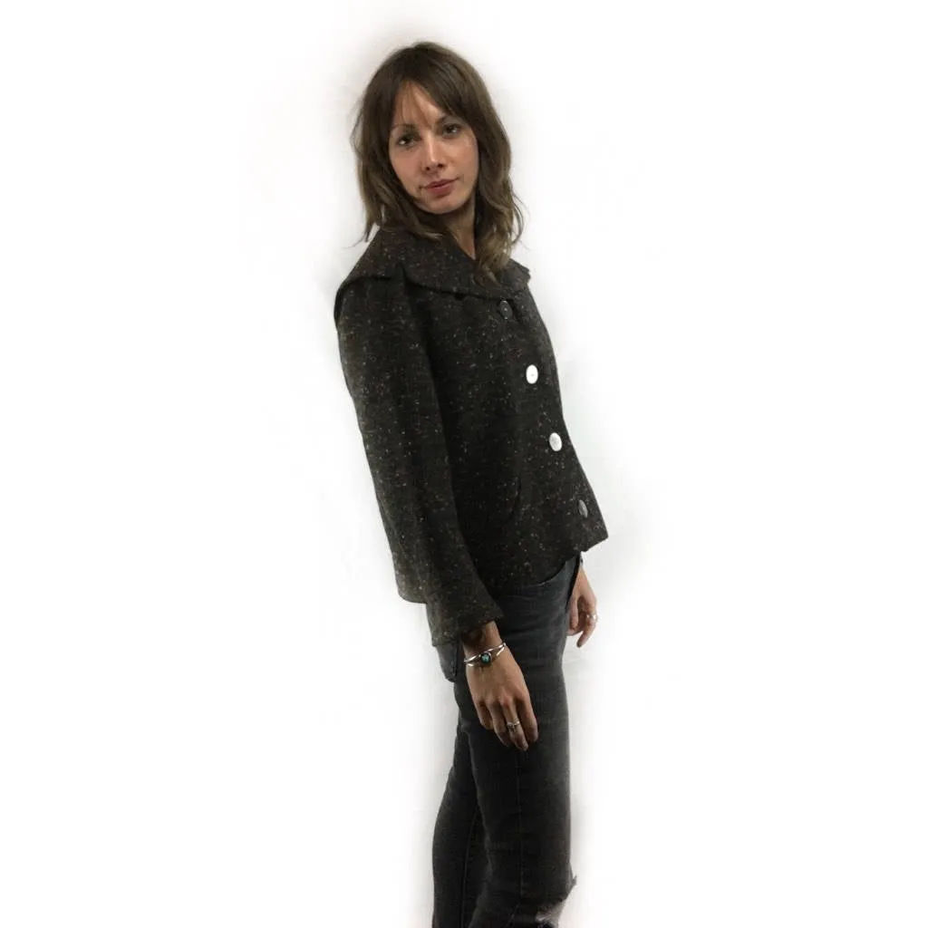 Vintage 60s 1960s Johnstons California wool blend cropped poncho coat