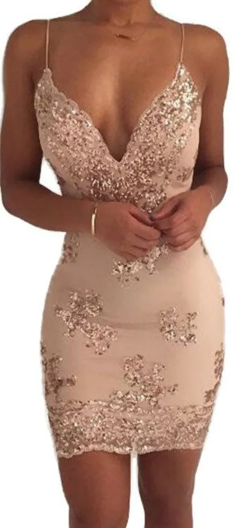 Women's Sexy Glitter Bandage Bodycon Wrap Dress